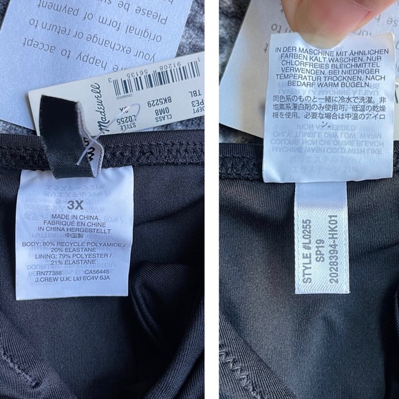 Madewell Second Wave Tie-Front Bikini Top in Black Size 3X - Picture 7 of 9